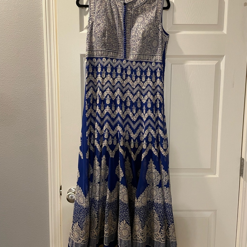 Royal Blue Indian Gown/Dress. - Picture 3 of 4